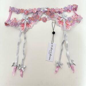 NWT For Love And Lemons Floral Fairycore Sexy Lingerie Garter Waist Belt